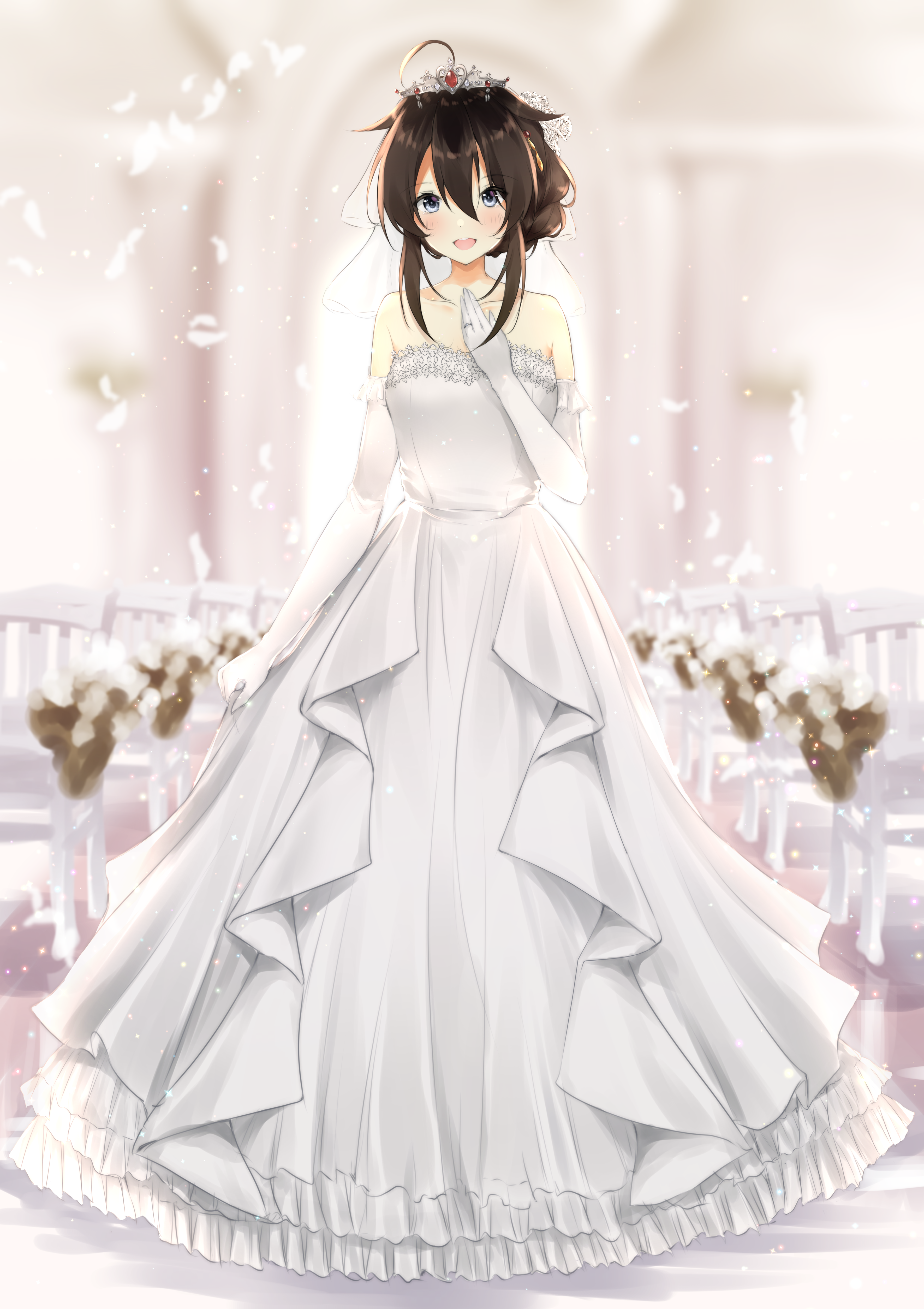 uzuki tsukuyo kantai collection shigure (kancolle) dress wedding dress